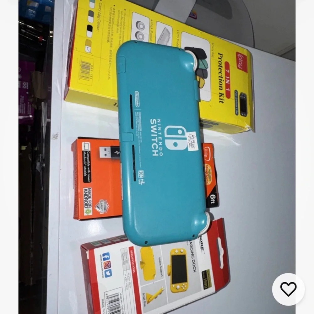 Nintendo switch lite bundle case dock turquoise